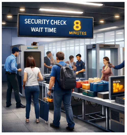 Gestão de filas na segurança do aeroporto