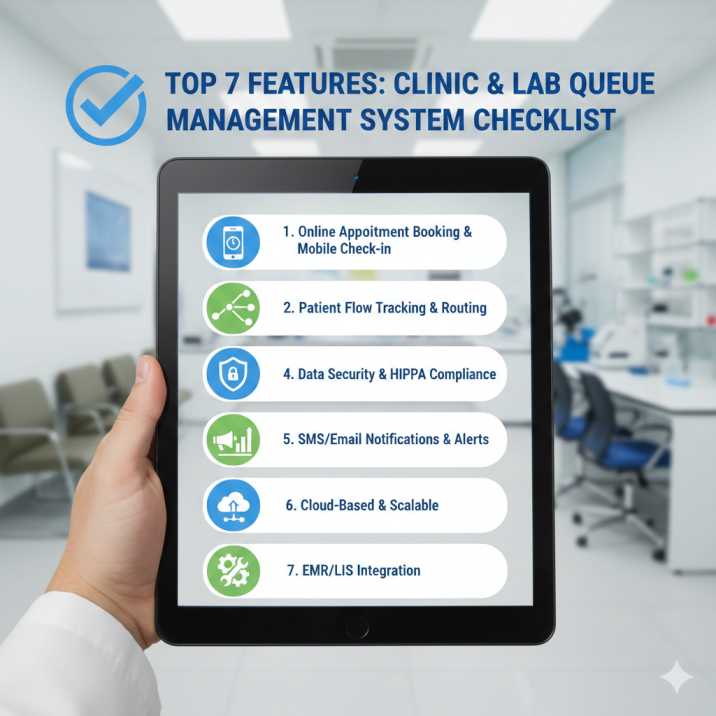As 7 Características Essenciais num Sistema de Gestão de Filas para Clínicas e Laboratórios
