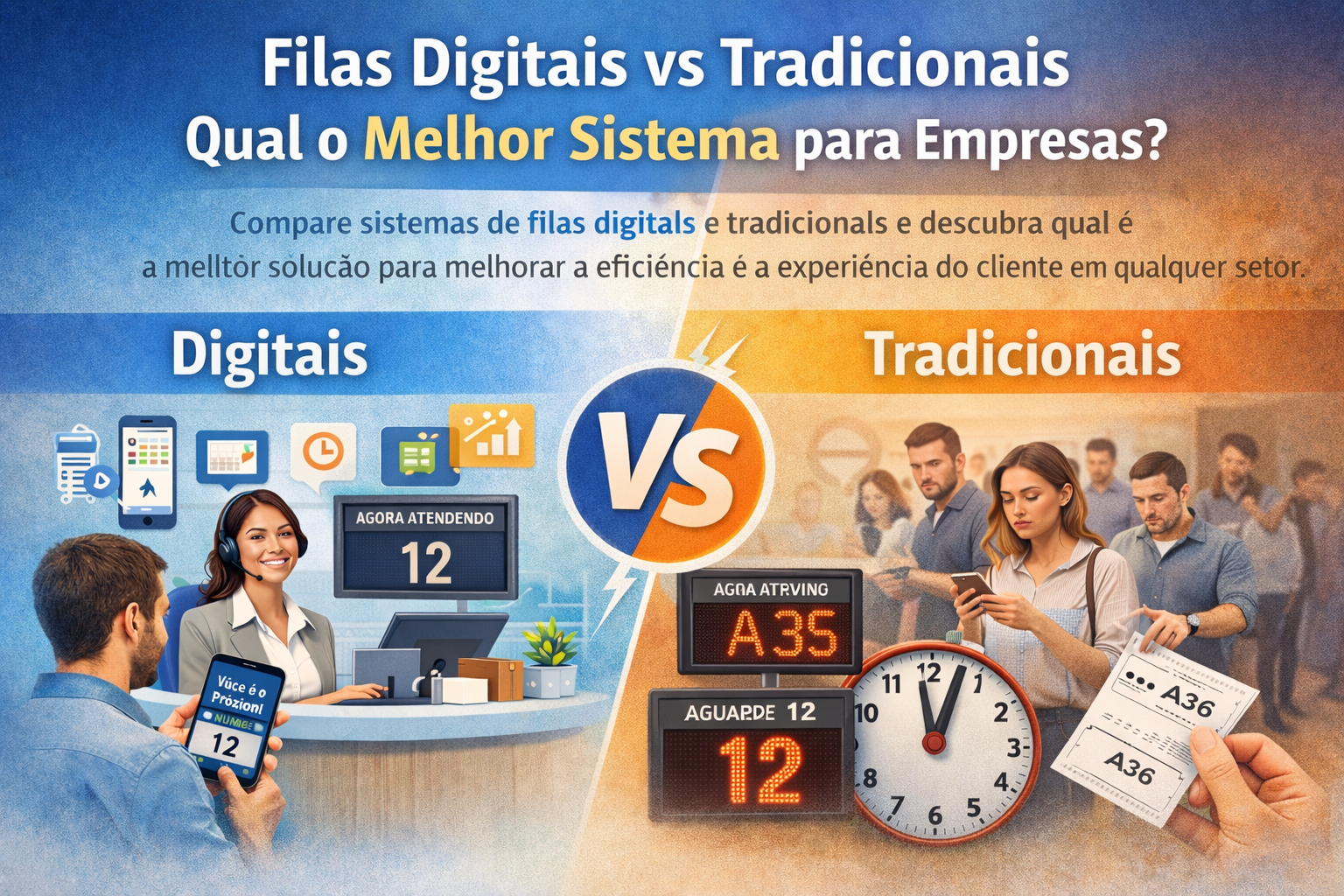 Filas Digitais vs Tradicionais | Qual o Melhor Sistema para Empresas?
