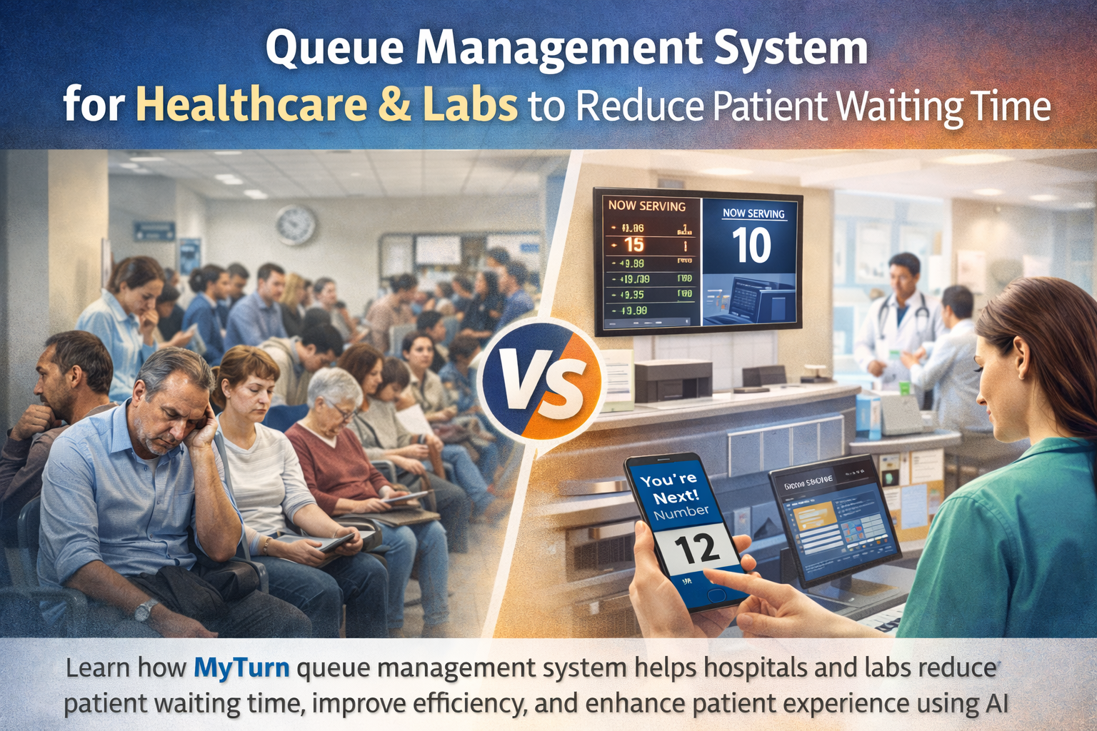 Queue Management System for Healthcare & Labs to Reduce Patient Waiting Time