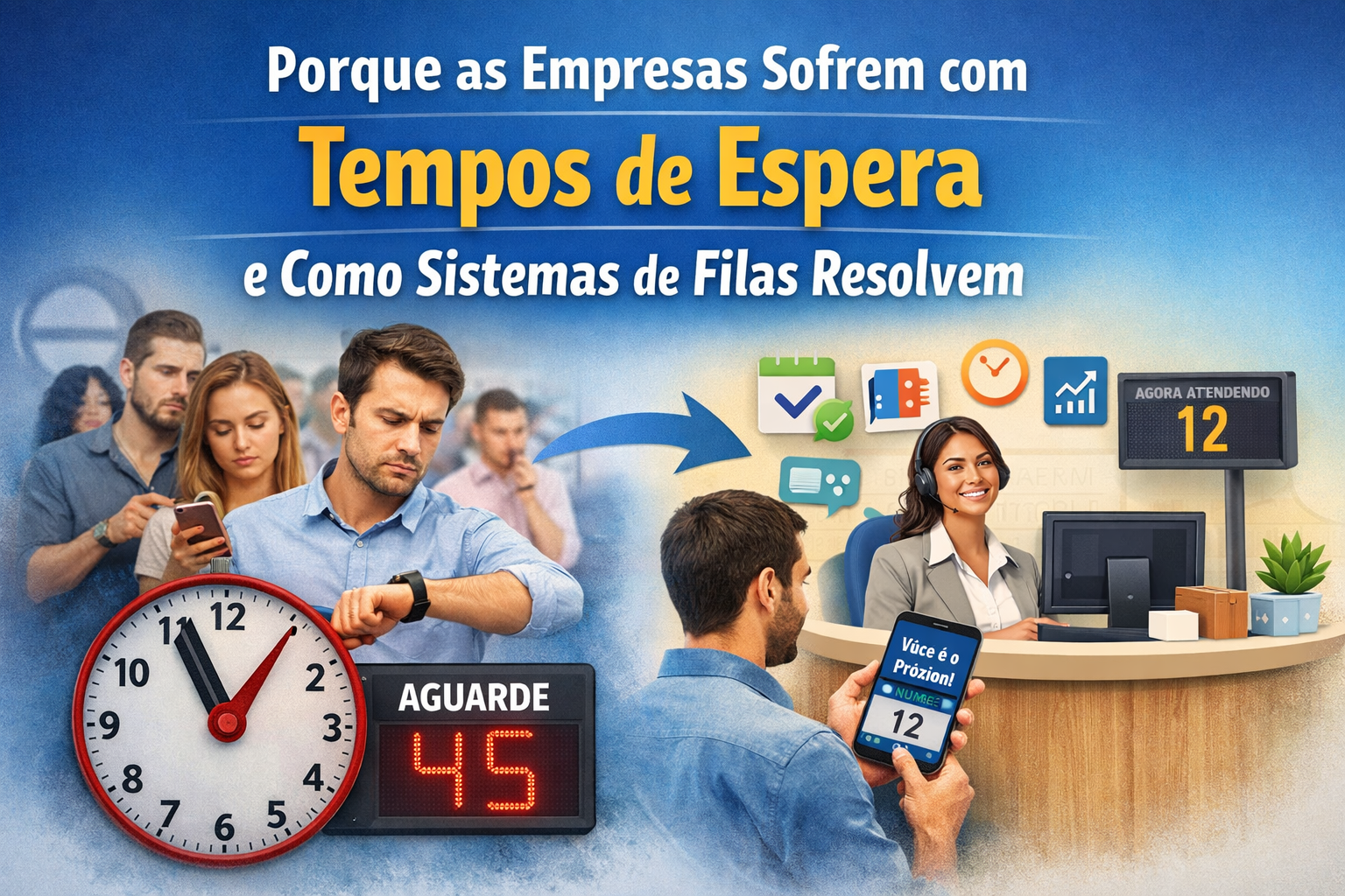 Porque as Empresas Sofrem com Tempos de Espera e Como Sistemas de Filas Resolvem