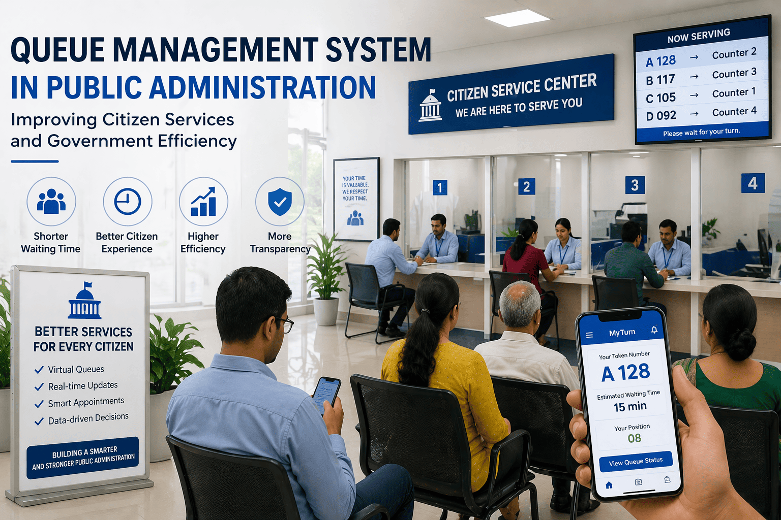 Queue Management System in Public Administration | Improve Government Efficiency