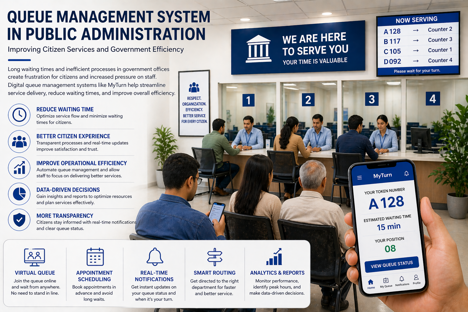 How to Reduce Waiting Time in Government Offices | Digital Queue Guide